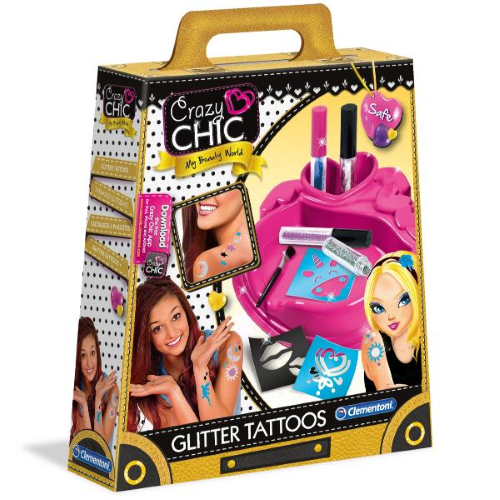 Clementoni Crazy Chic Make-up - Tatuaggi glitterati